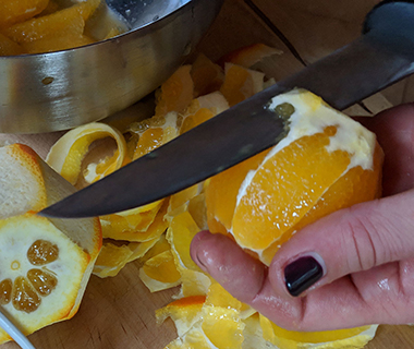 Orangen für die Honig-Orangen-Torte